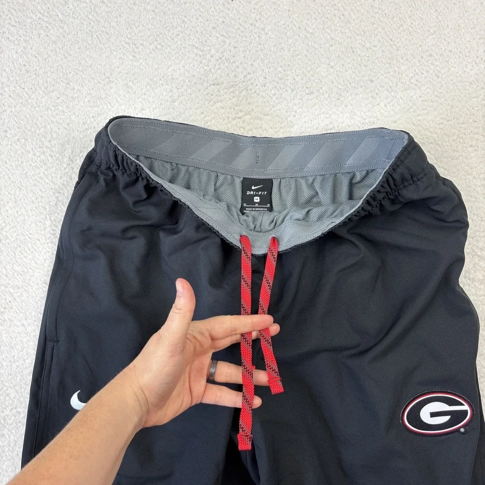 GEORGIA BULLDOGS x NIKE Dri-Fit Track Pants Mens Medium Straight Leg Zip‎ Ankle